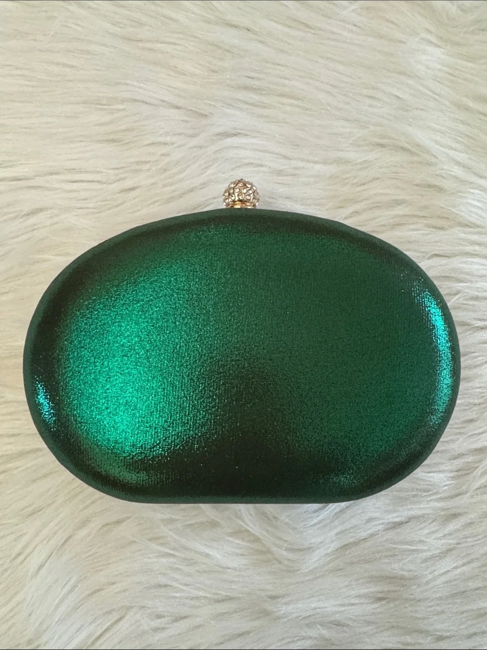 RAMLA Embellished Emerald Crystal Evening Clutch Crossbody Hand Bag